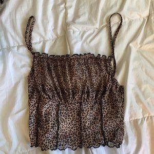 Mesh leopard top!